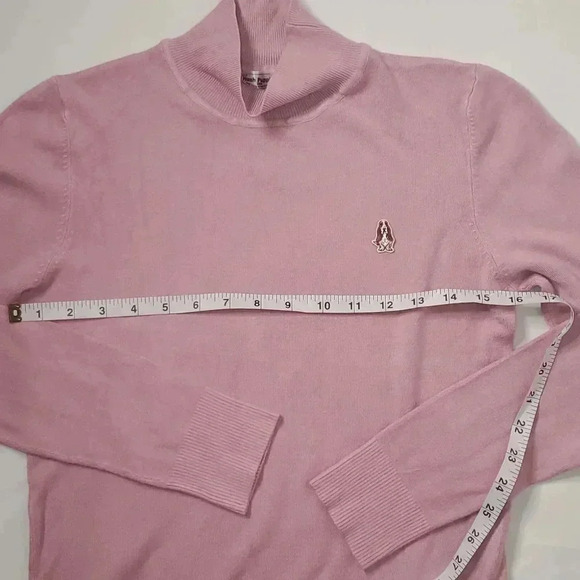 Hush Puppies Mock Neck Pullover  Sweater 90s Pink Sz Small - Picture 5 of 10
